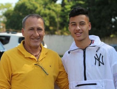 Martinelli with his father, Joao