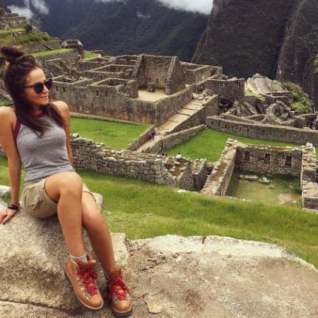 Kay Adams vacationing