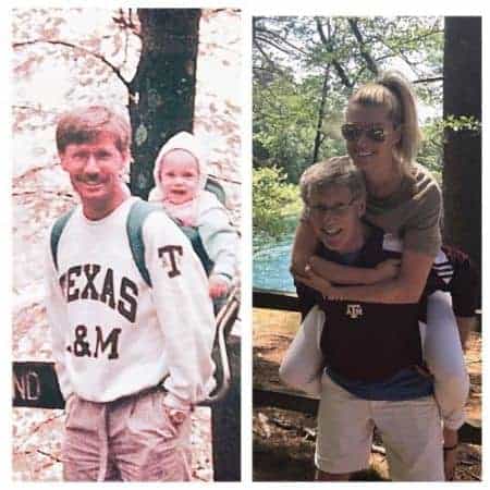 Kayce Smith sharing a throwback picture with her father
