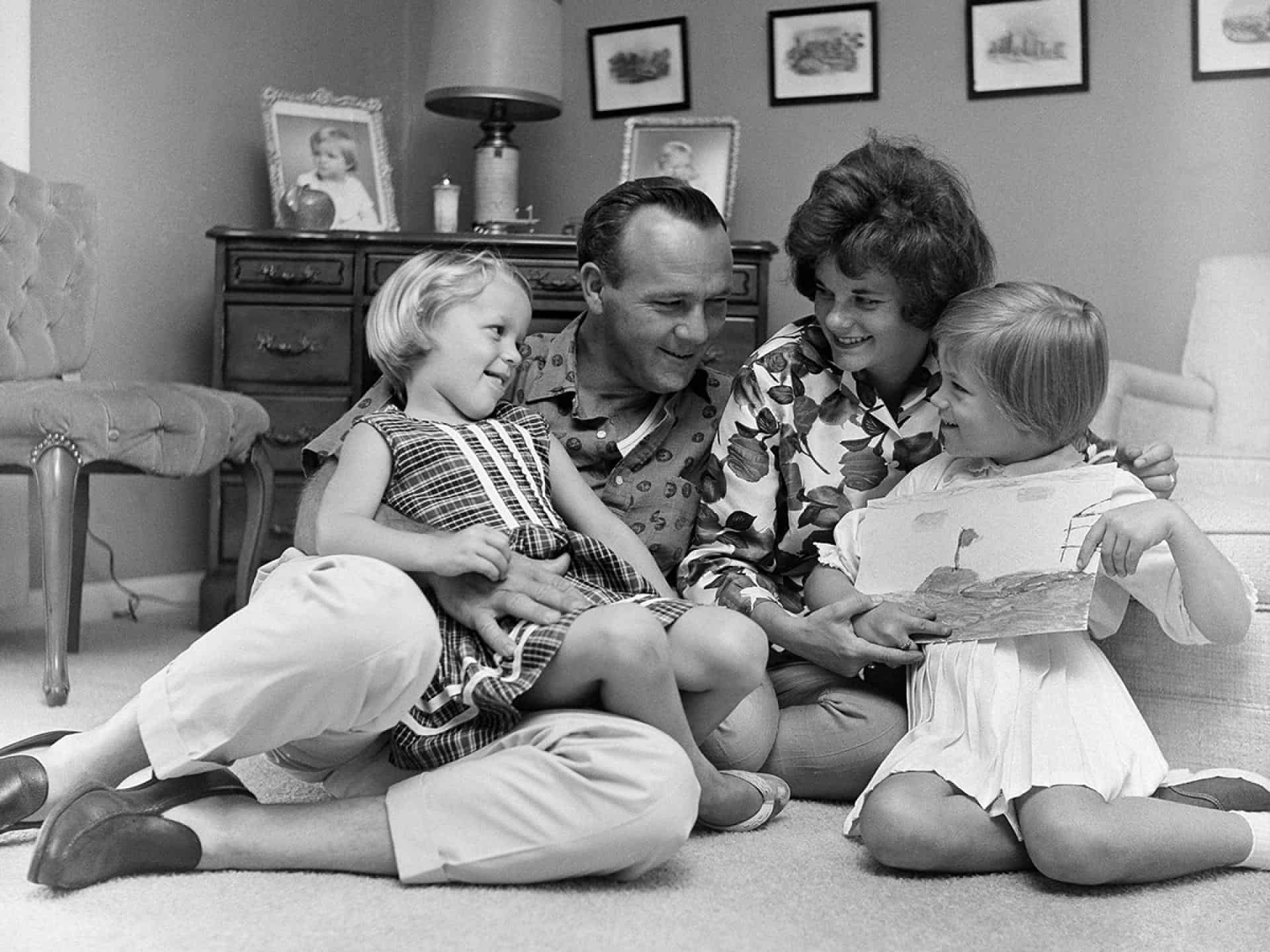 Arnold Palmer with his family