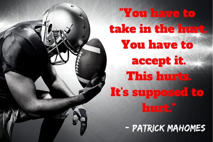 Patrick Mahomes quote on hurt