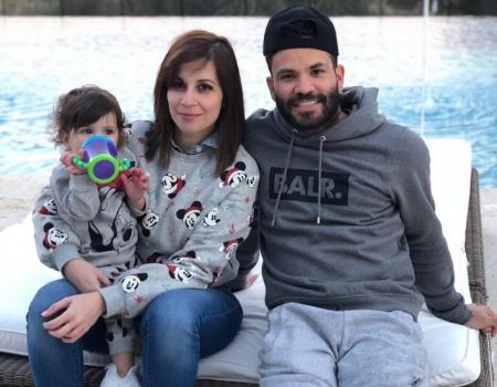 Nina Altuve with her small family