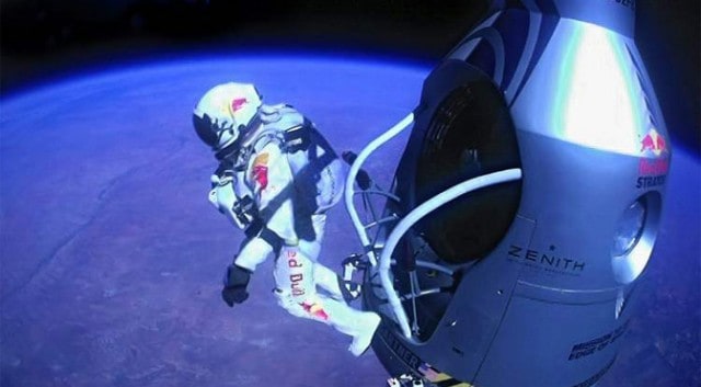 Felix Baumgartner jumped from the statosphere to the earth