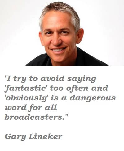 Gary Lineker quote about few words