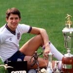 Gary Lineker with his precious awards