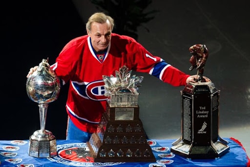 Guy Lafleur with his precious awards