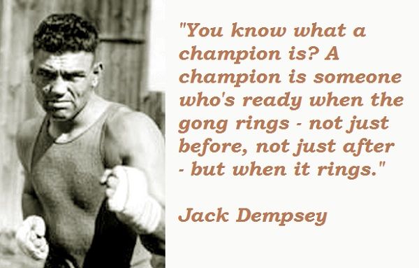 Jack Dempsey quote on champion