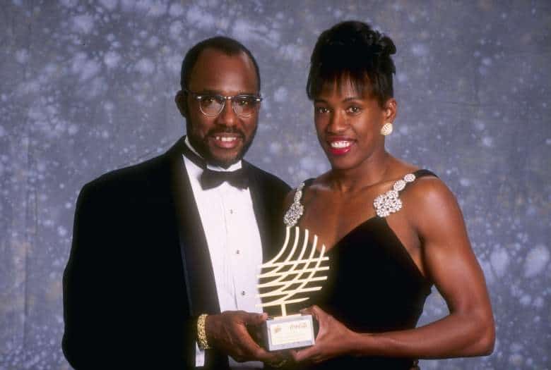 Jackie Joyner-Kersee com seu marido