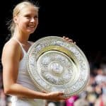 Maria Sharapova with her precious achievement