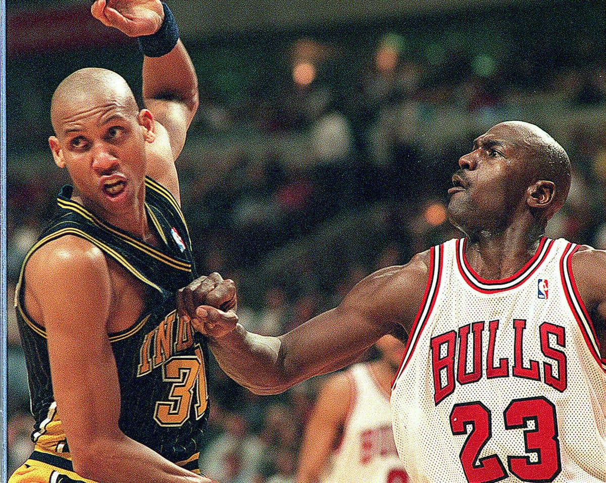 Reggie Miller and Michael jordan