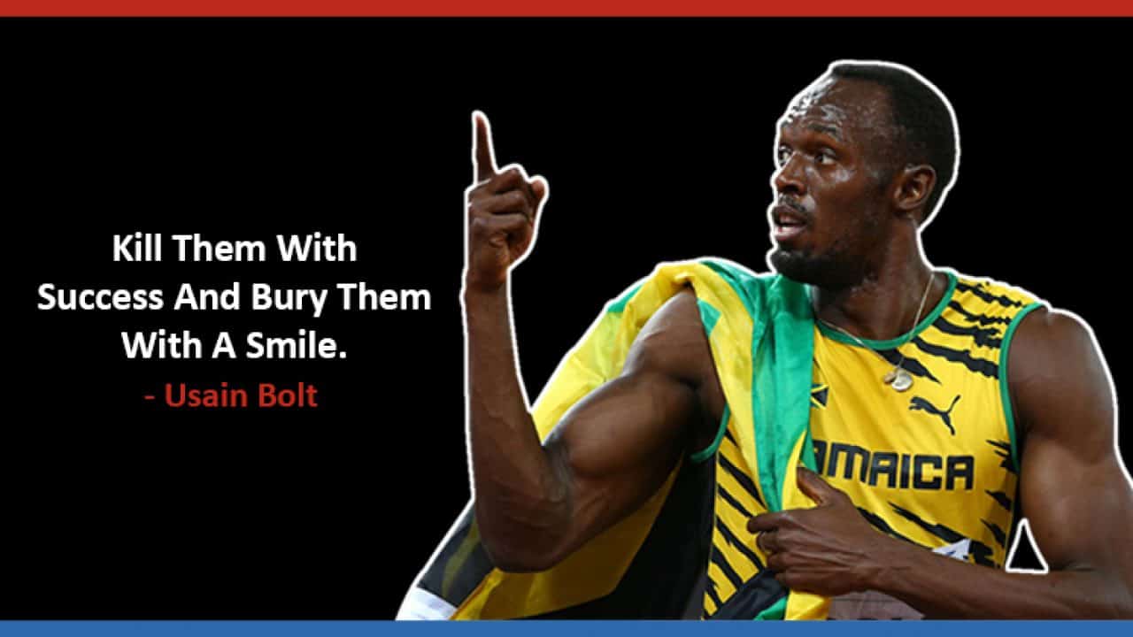 Usain Bolt quote on enemies