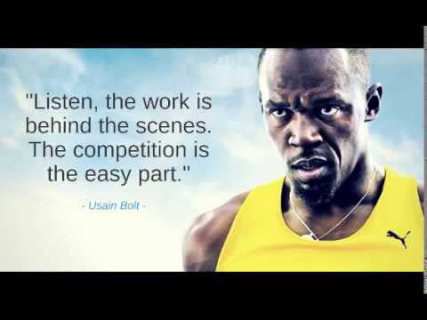 Usain Bolt quote on work and competition