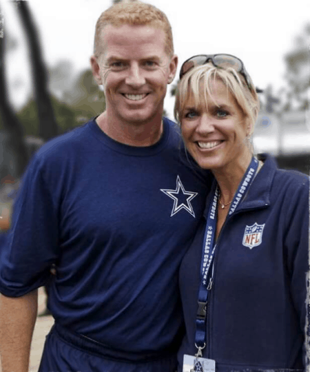 Jason Garrett with kind, Wife Brill Garrett 