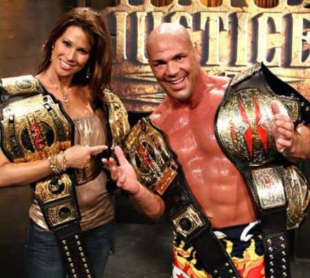 Karen Jarrett and Kurt Angle