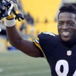 Antonio Brown playing for Pittsburgh Steelers