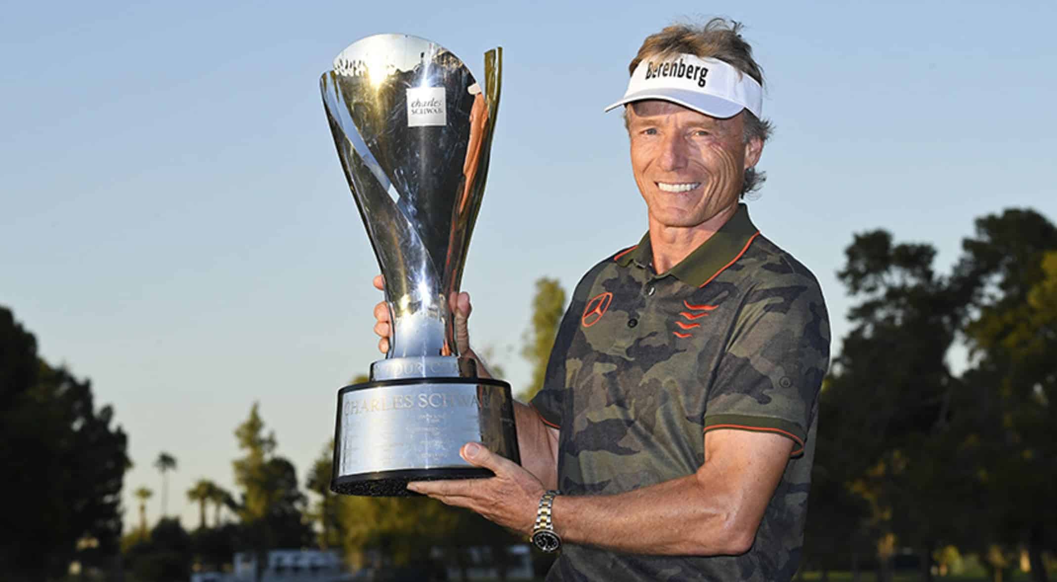 Bernhard Langer with his precious award