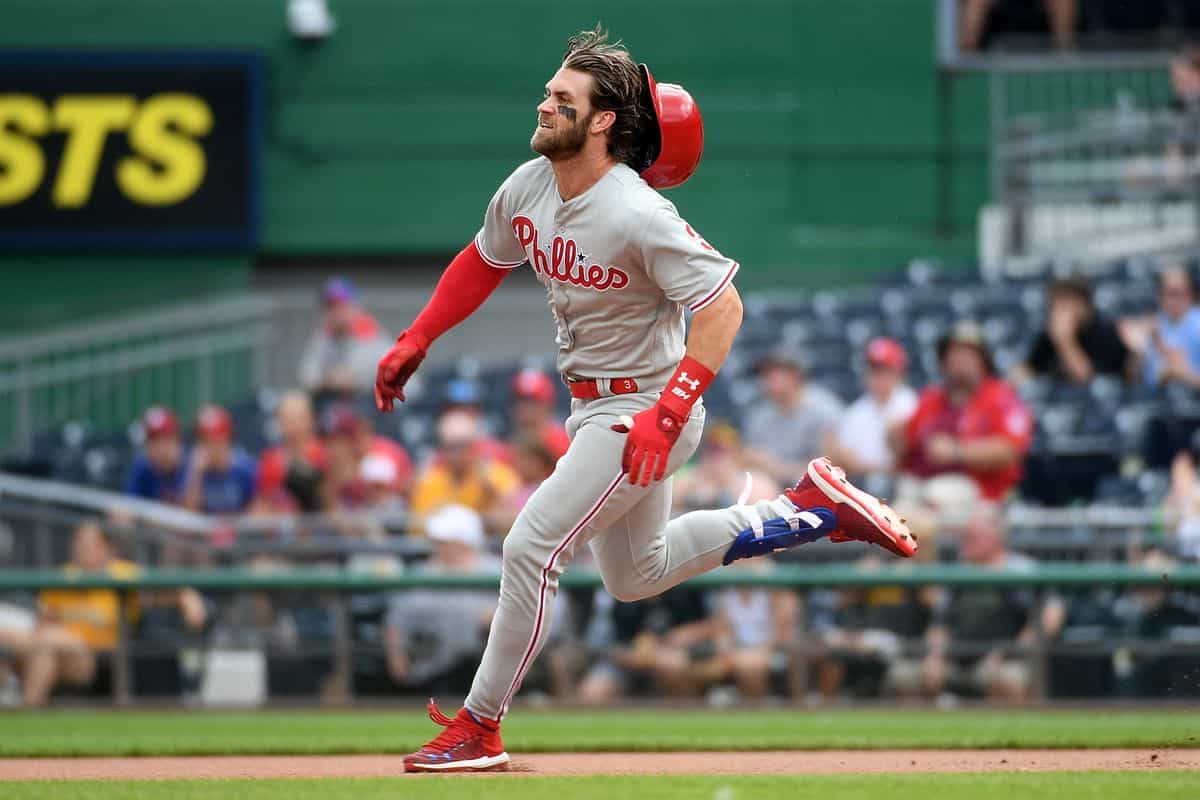 Bryce Harper on field