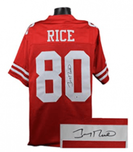 Jerry Rice Autographed Jersey