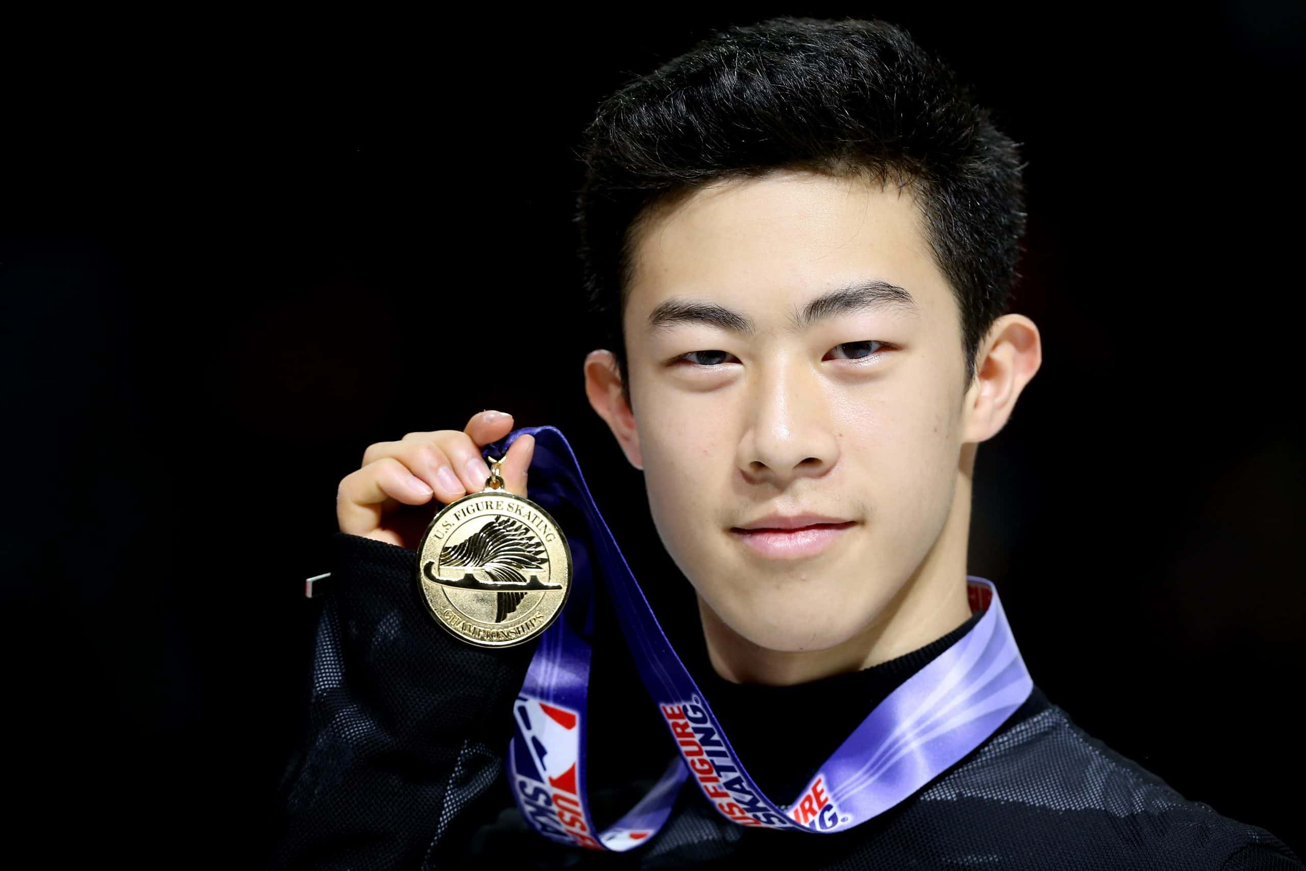 Nathan Chen with his precious award