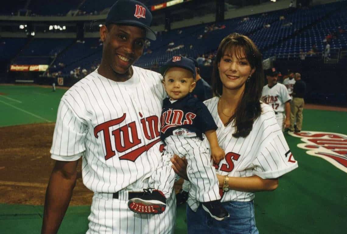 Randi Mahomes with her ex-husband and son