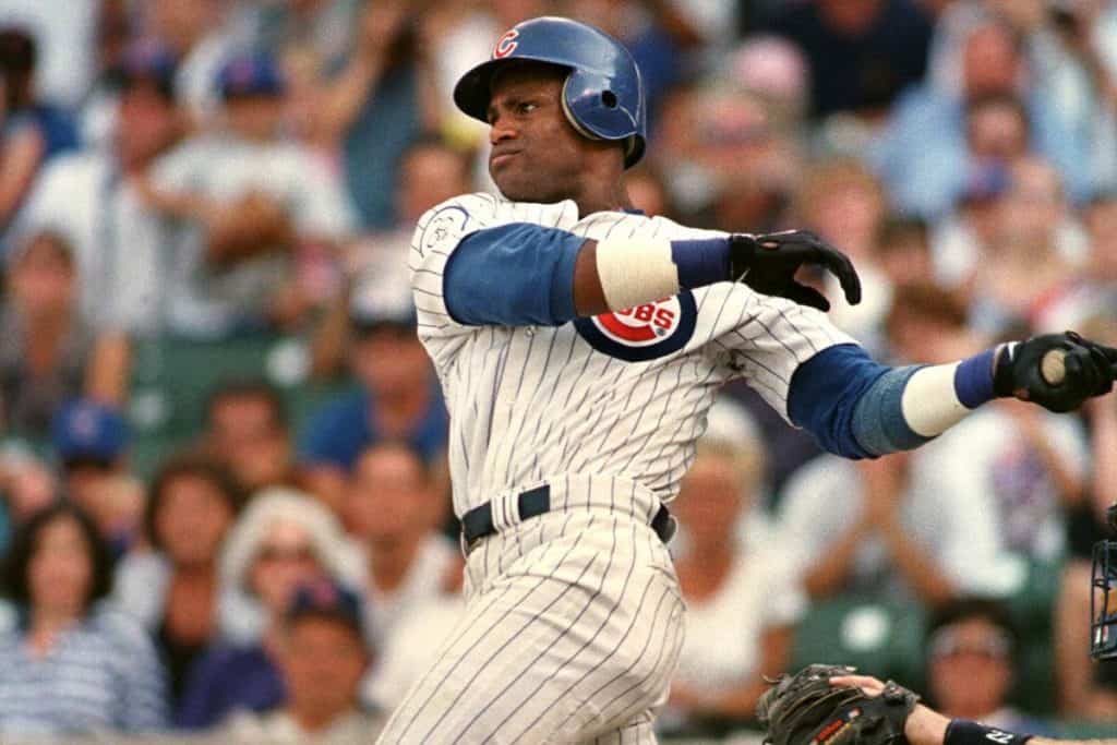 Sammy Sosa playing baseball