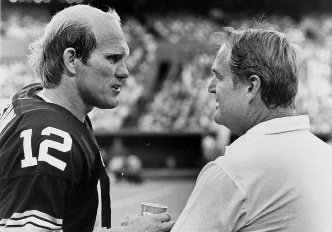 Terry Bradshaw with Chuck Noll