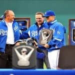 Zack Greinke with his precious award