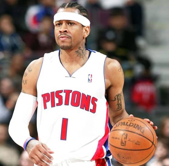 Allen Iverson Playing For The Detroit Pistons 