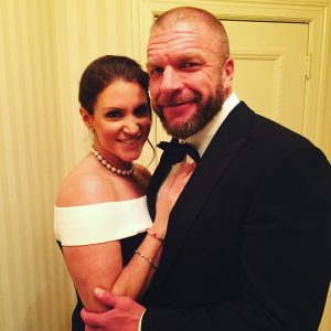 Stephanie McMahon with her husband