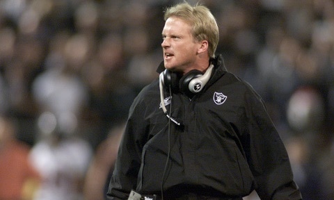 Jon Gruden on the field