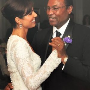 Picture of Cindy Brunson dancing with her father on her wedding day.