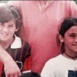 Antonela Roccuzzo with Lionel Messi as kids.