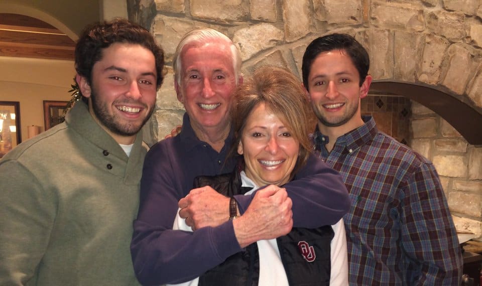 Baker Mayfield with his family