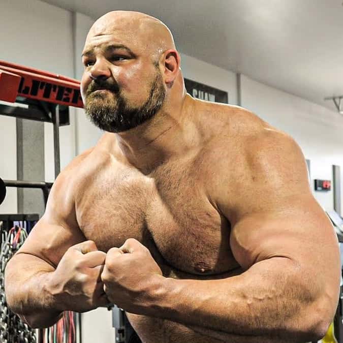 Brian Shaw Showing Muscles