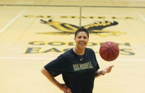 Cheryl Miller Holding Basketball