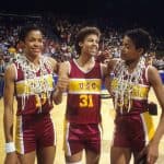 Cheryl(middle) after winning the NCAA National Championship