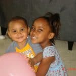 Childhood Picture of Coco With Her Brother Codey