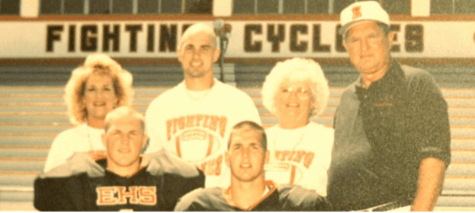 Jason Witten during college days with his friends