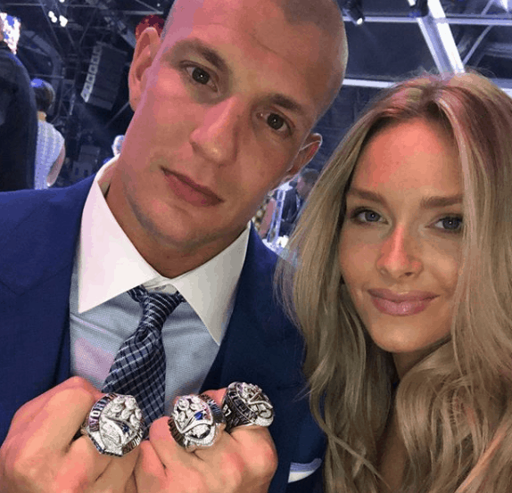 Gronkowski with his long-time partner