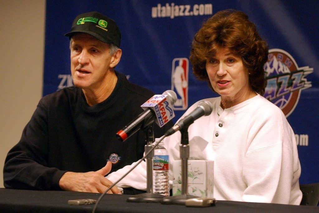 Jerry Sloan with his college sweetheart, Bobbye