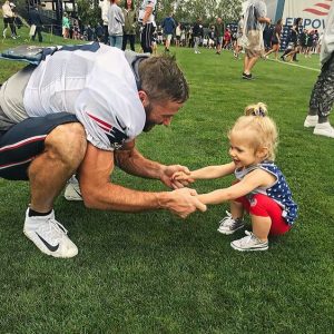 Julian Edelman with his daughter Lily.