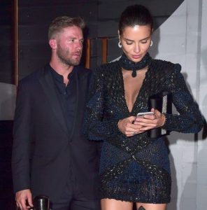 Julian Edelman with his ex-girlfriend Adriana Lima.