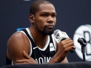 Kevin Durant at Brooklyn Nets press conference.
