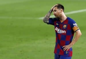 Lionel Messi after 2-8 defeat against Bayern Munich