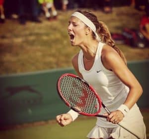 Mandy playing at 2015 Wimbledon Tournament