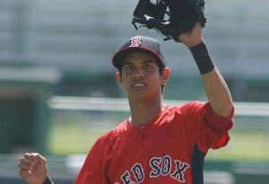 Mauricio Dubon in Red Sox Jersey