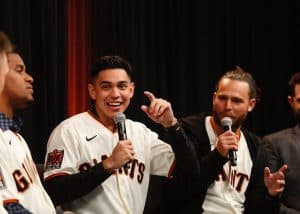 Mauricio Dubon during an interview with his team