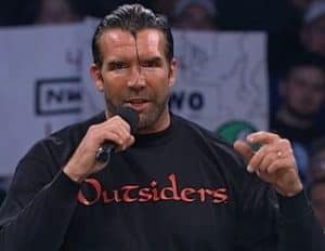 Razor Ramon (Scott Hall) wearing the outfit of the stable, The Outsiders.