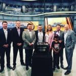 Shannon at NASCAR Race Hub with friends.