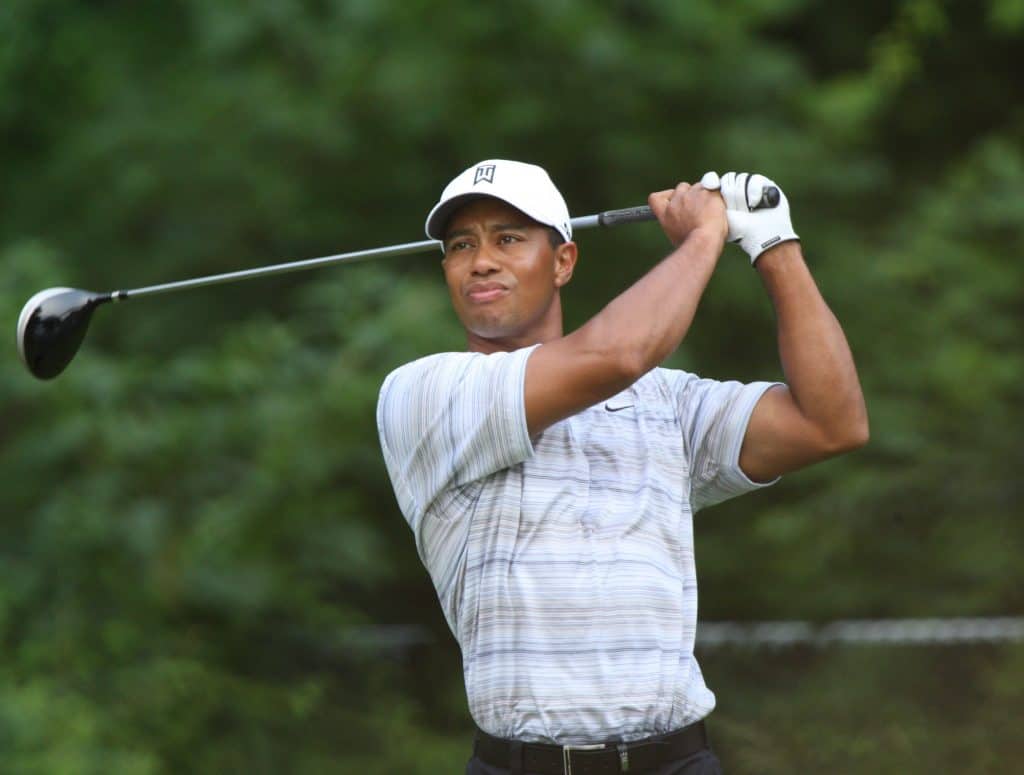 Tiger Woods Golfing